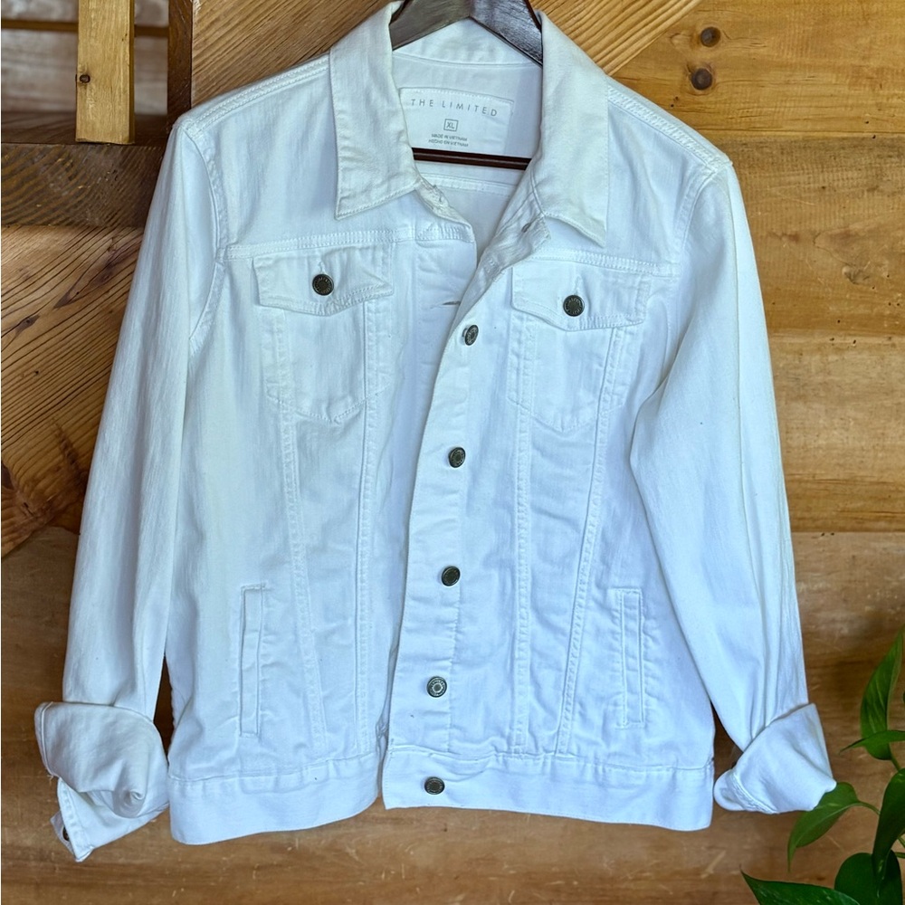 Like New White Denim Jacket